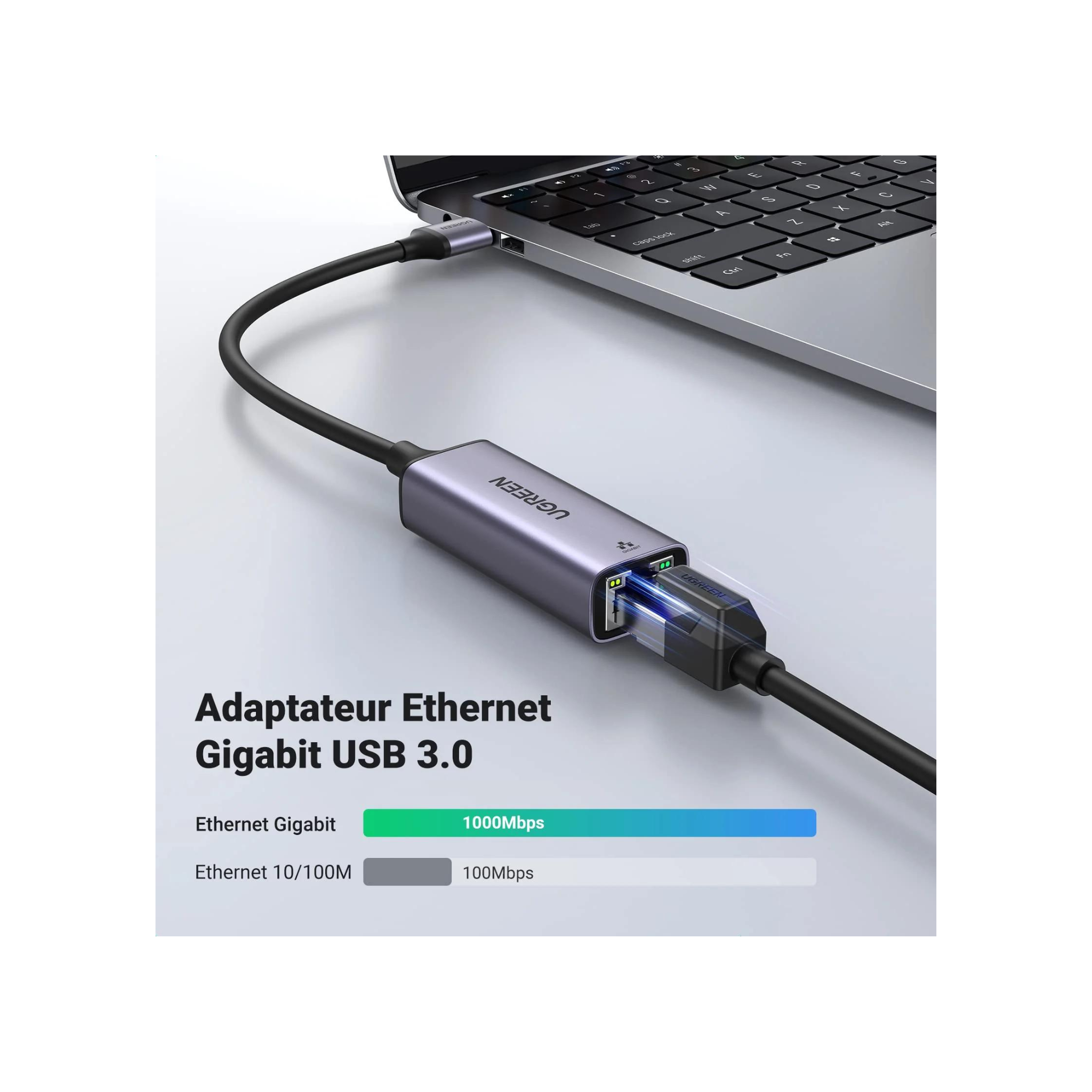 Adaptateur Ugreen USB 3.0 vers RJ45 Gigabit (50922)