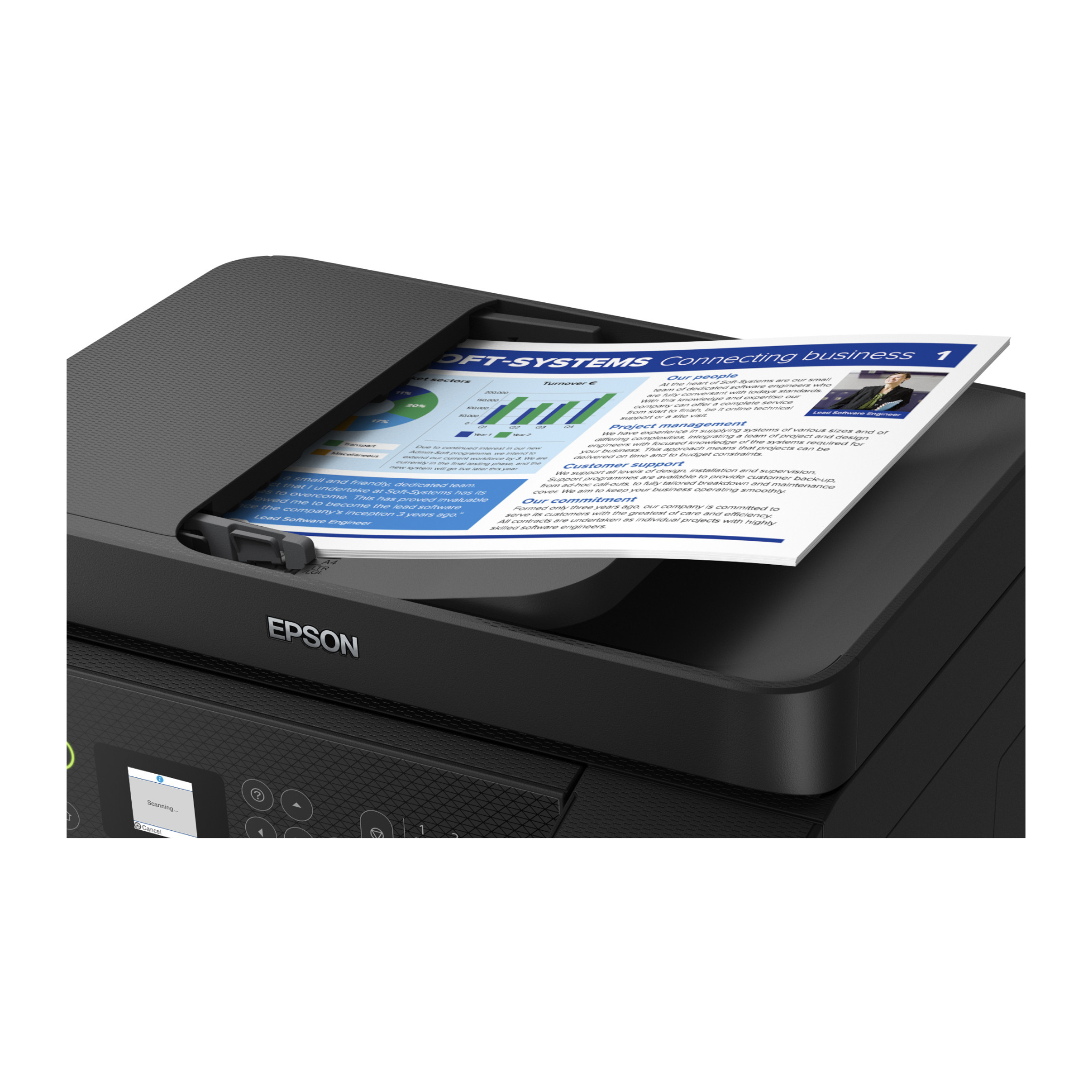 Imprimante Epson EcoTank L5290 multifonction couleur WI-FI avec FAX (C11CJ65405)