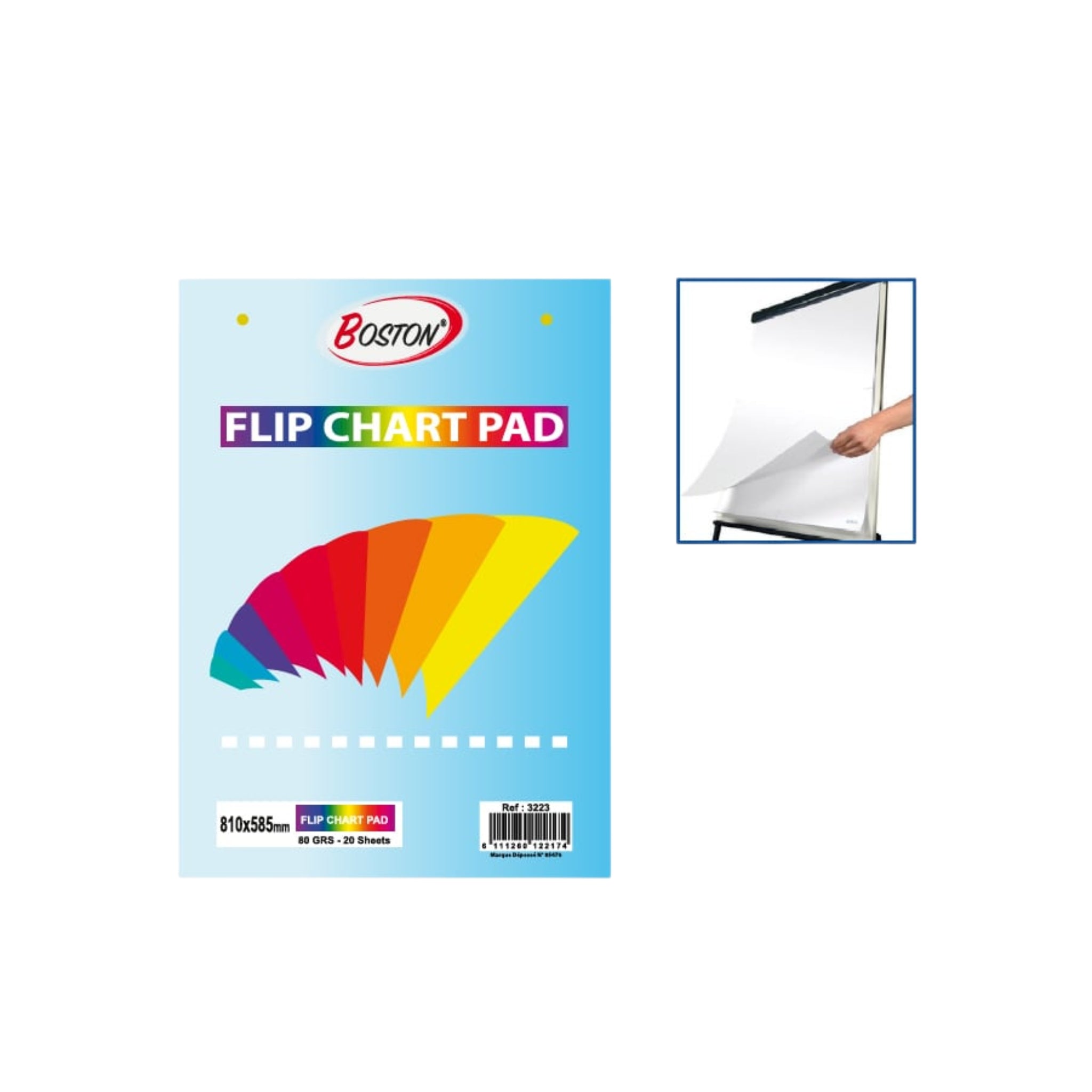 Flip chart Boston 20 feuille 810x585mm