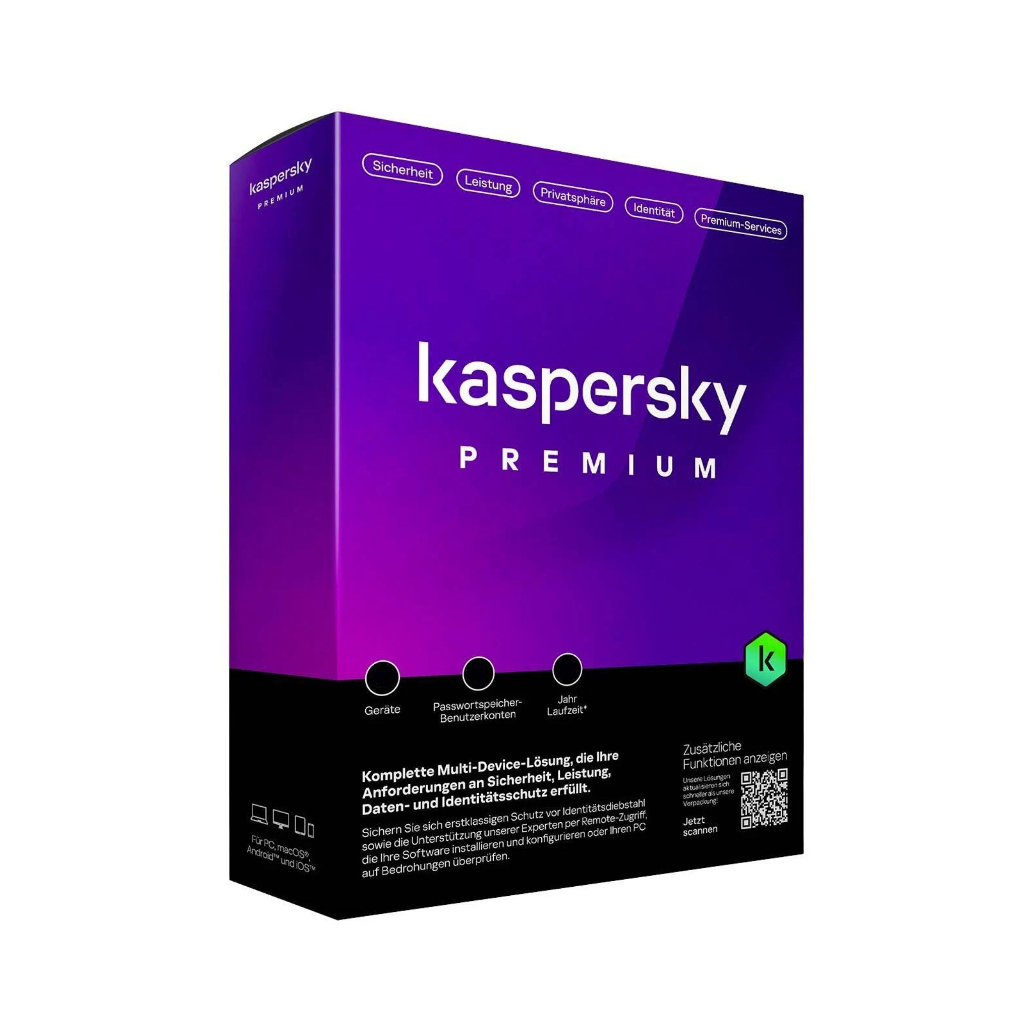 Antivirus Kaspersky Premium 3 Appareil / 1 an (KL10428BCFS-SLIMMAG)